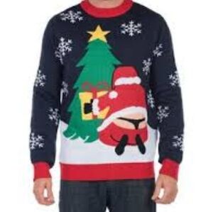 Tipsy Elves Santa Christmas Holiday Ugly Sweater Size L